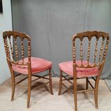 Pair of golden chairs Napoleon III