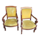Pair of armchairs with mahogany restoration of the XlX th century