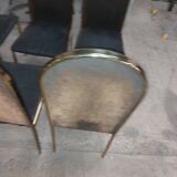 Set of 6 gilded brass chairs from the 1950s