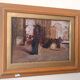 Oil on panel - early 20th century - interior of a church