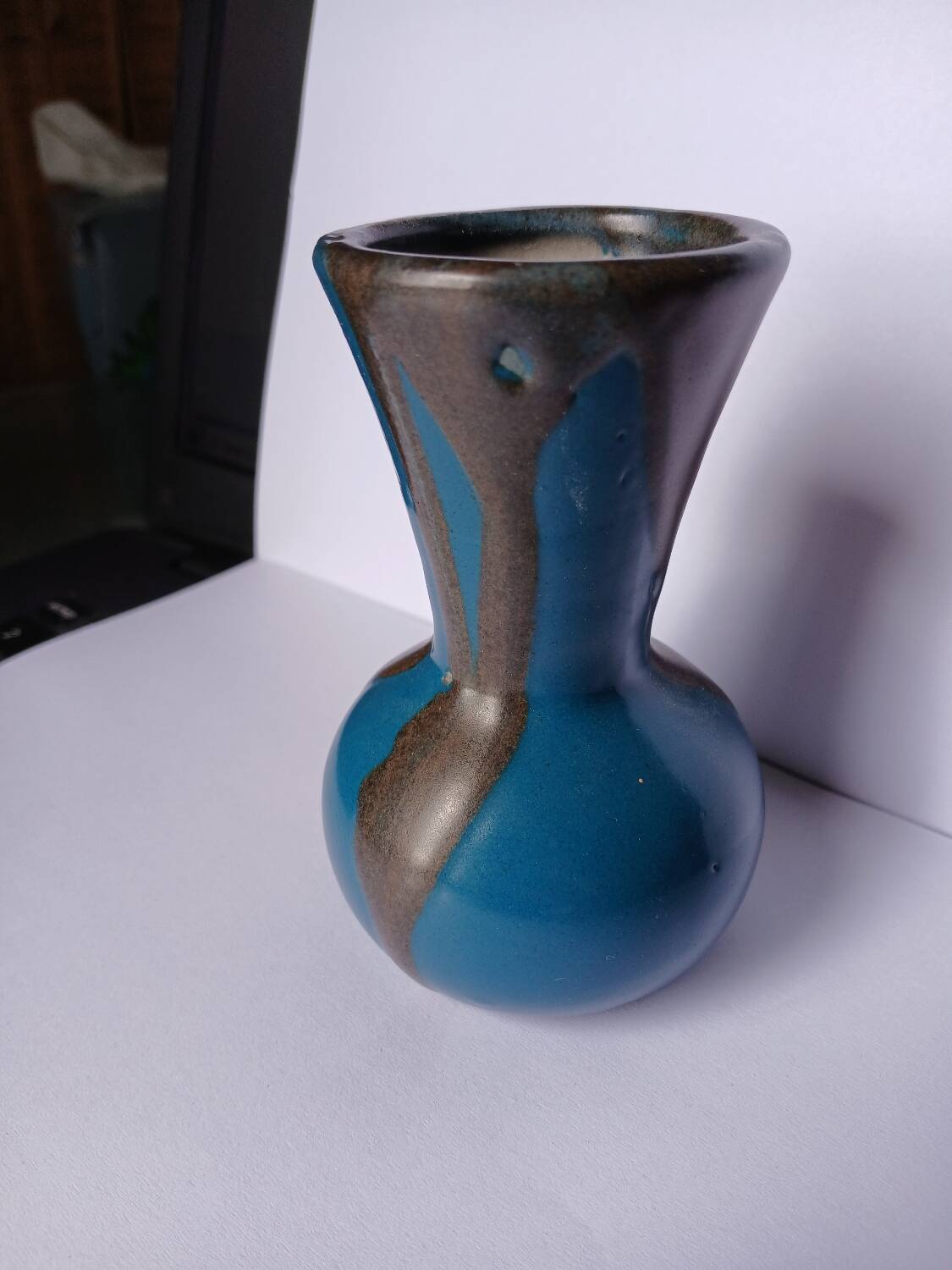 Puisaye stoneware vase signed Jean Pointu