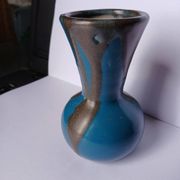 Puisaye stoneware vase signed Jean Pointu