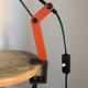 Lampe vintage 1970 bureau architecte RDA (DDR - GDR) rouge - 50 cm