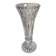 vase on feet in molded crystal glass from the 50s