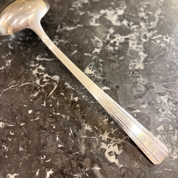 Silver metal ladle, Art Deco model