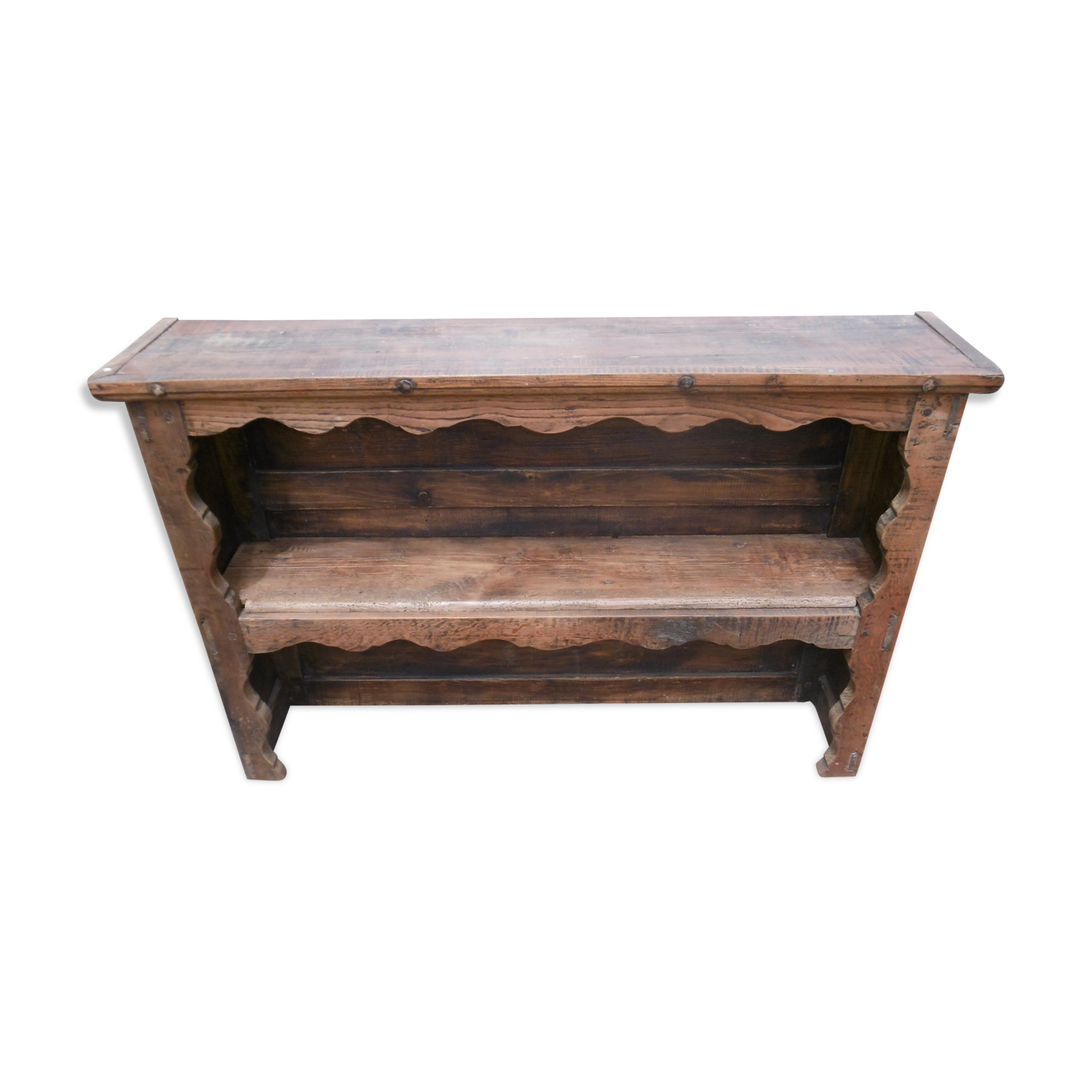 Top of solid wood rustic hutch