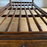 Vintage brown bamboo living room coffee table
