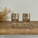 6 verres à liqueur dorés