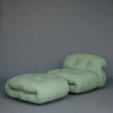 Fauteuil lounge et ottoman Soriana par Afra & Tobia Scarpa pour Cassina,