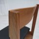 1970s, Danish design, set of 3 church chairs, leather, oak wood.
