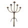 Large Mid-Century Brutalist 5-Arm Gilt Iron Candelabra 55cm