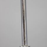 Art Deco chrome and sandblasted glass chandelier, Czechoslovakia, 1940s