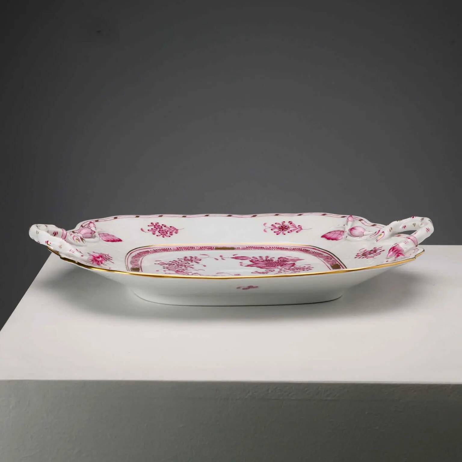 Antique porcelain plateau Herend Hungary 20th century