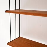 1960s vintage Scandinavian “Hylla” shelf in oak and metal