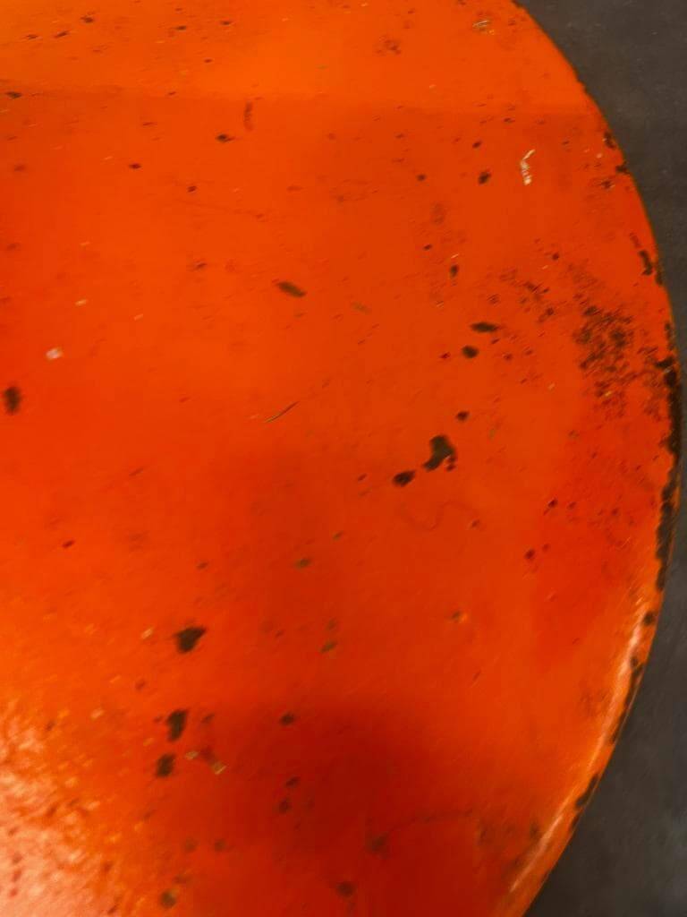 Vintage 70s floor lamp with orange trumpet base