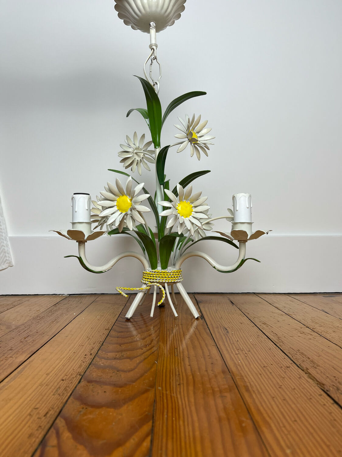 Lustre italien marguerites années 70