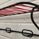 Coat rack of the 50s metal and scoubidou thread