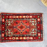 Vintage oriental velvet rug - 40cm x 62cm