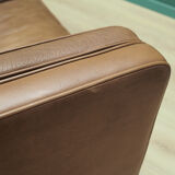 Sofa in brown leather, Danish design, 60's, designer: Mogensen Koch