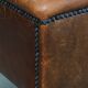 Vintage Sheepskin Leather Ottoman
