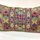 Cretan Greek Hand Embroidery Pillow Cover, 1970s Folk Art Textiles
