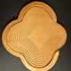 Vintage 20th century foldable wooden fruit bowl or basket