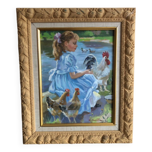 Huile sur toile jeune