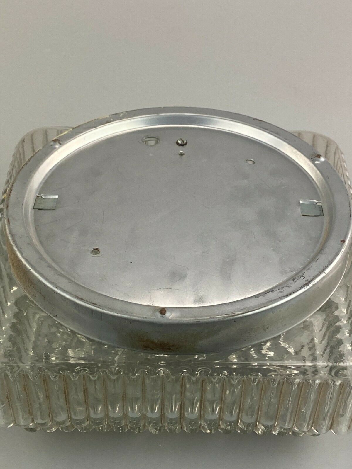 60s 70s Lamp Plafoniere Flush Mount Glass Space Age Design 70s