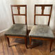Pair of Directoire chairs in walnut, late 18th century.