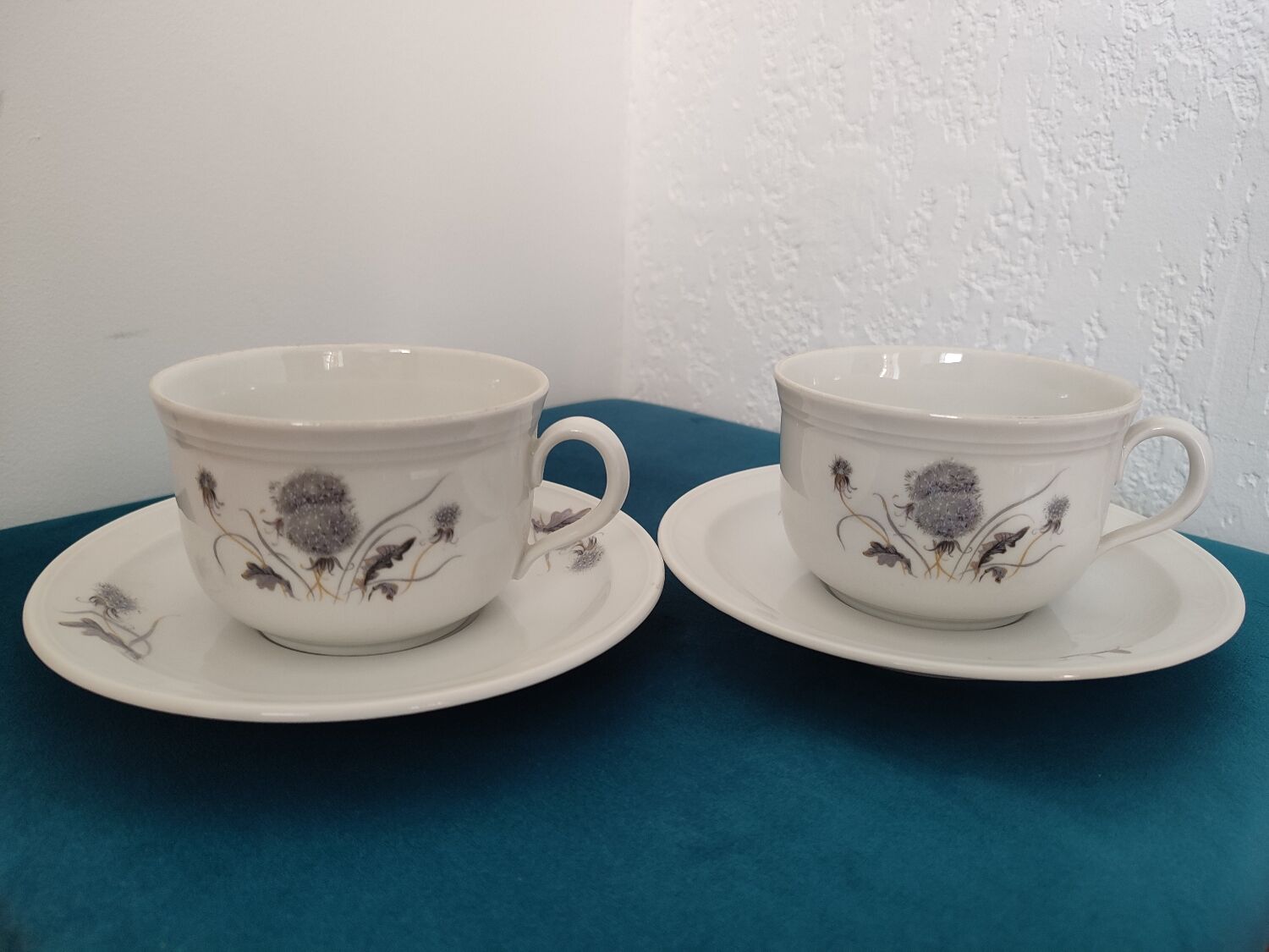 Set cups tea or coffee seltmann weiden bavaria antique thistles