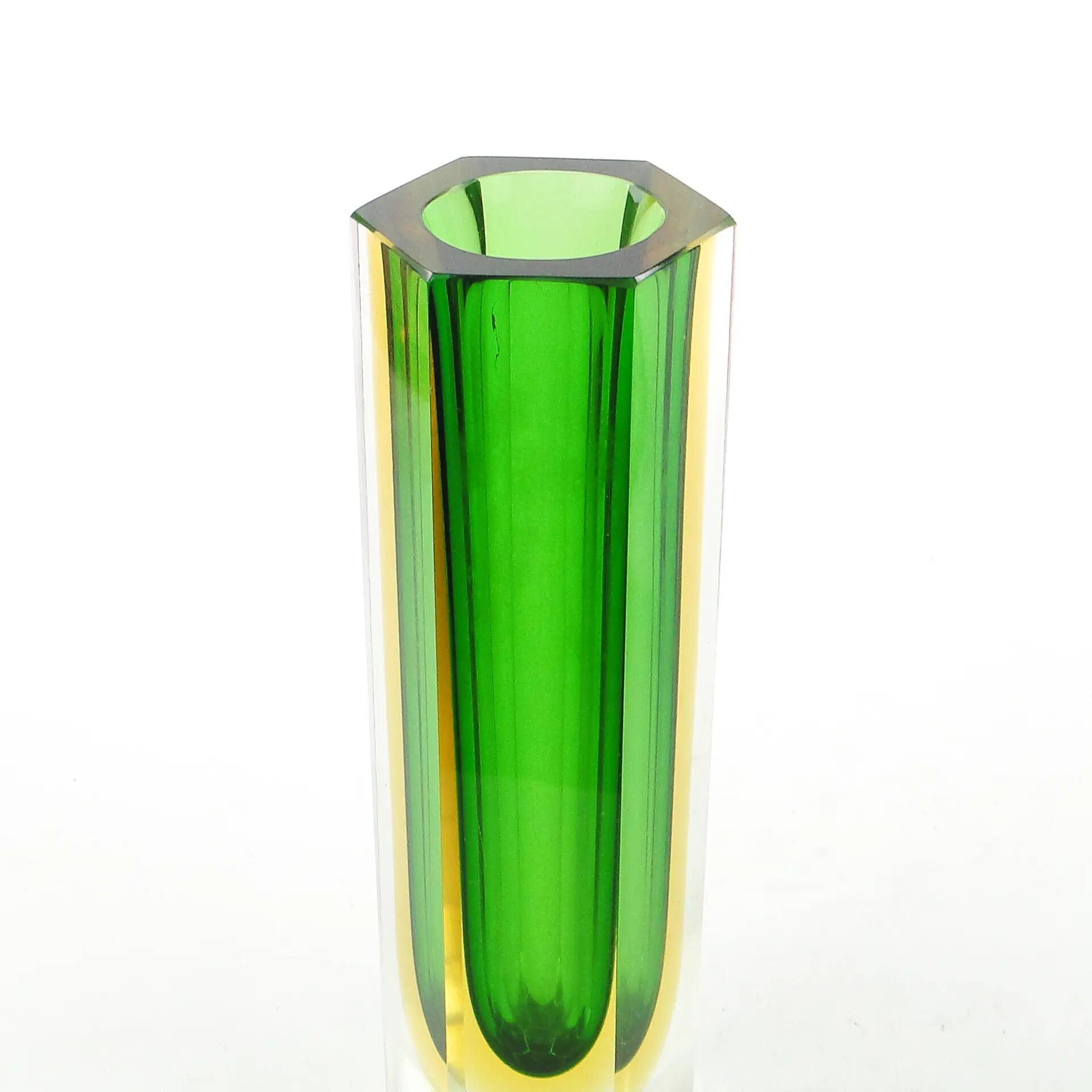 Murano Sommerso vase, mid-century modern, glass, designed by F. Poli, Italy, 1950s