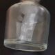 Année 1970  Carafe   Verre transparent  Décor floral