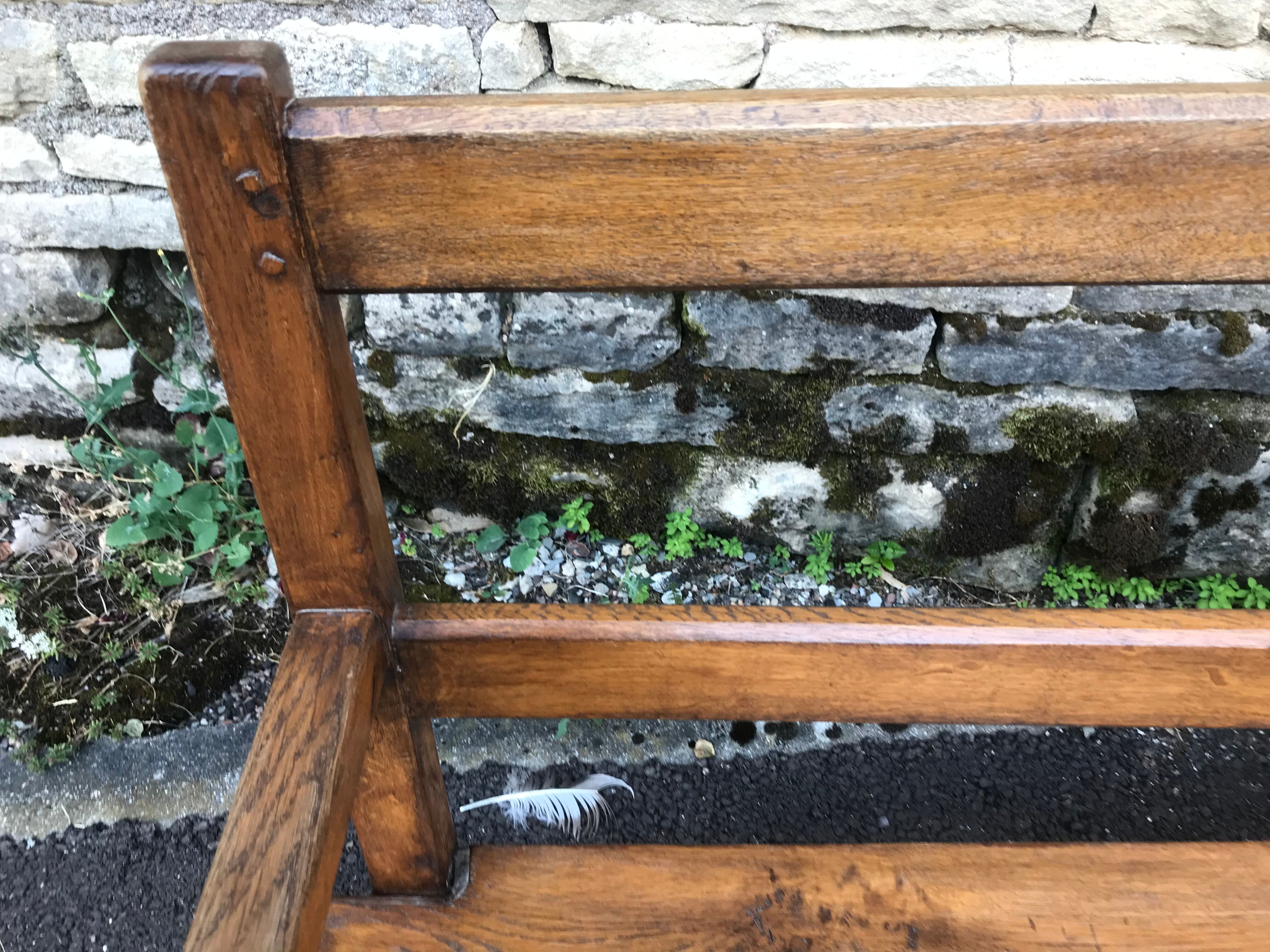 Bench with backrest