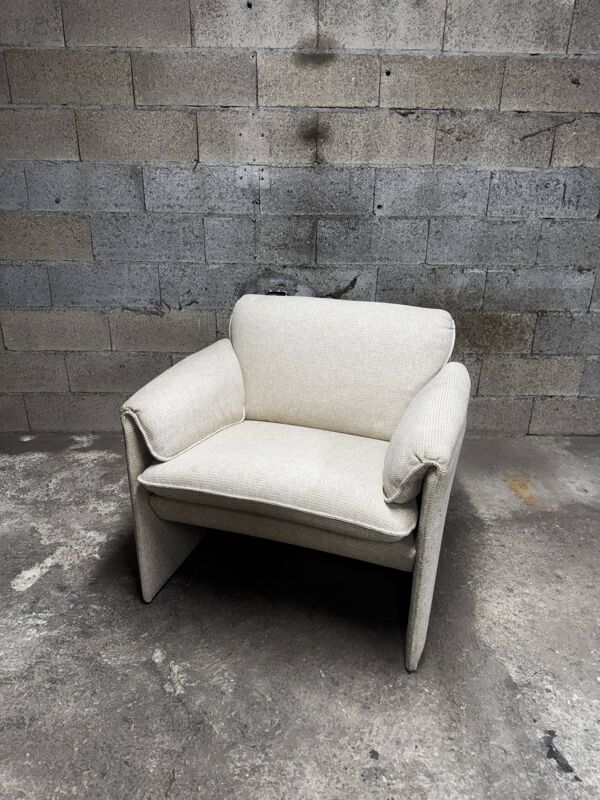 Fauteuil leolux Bora Bora tissu haricot