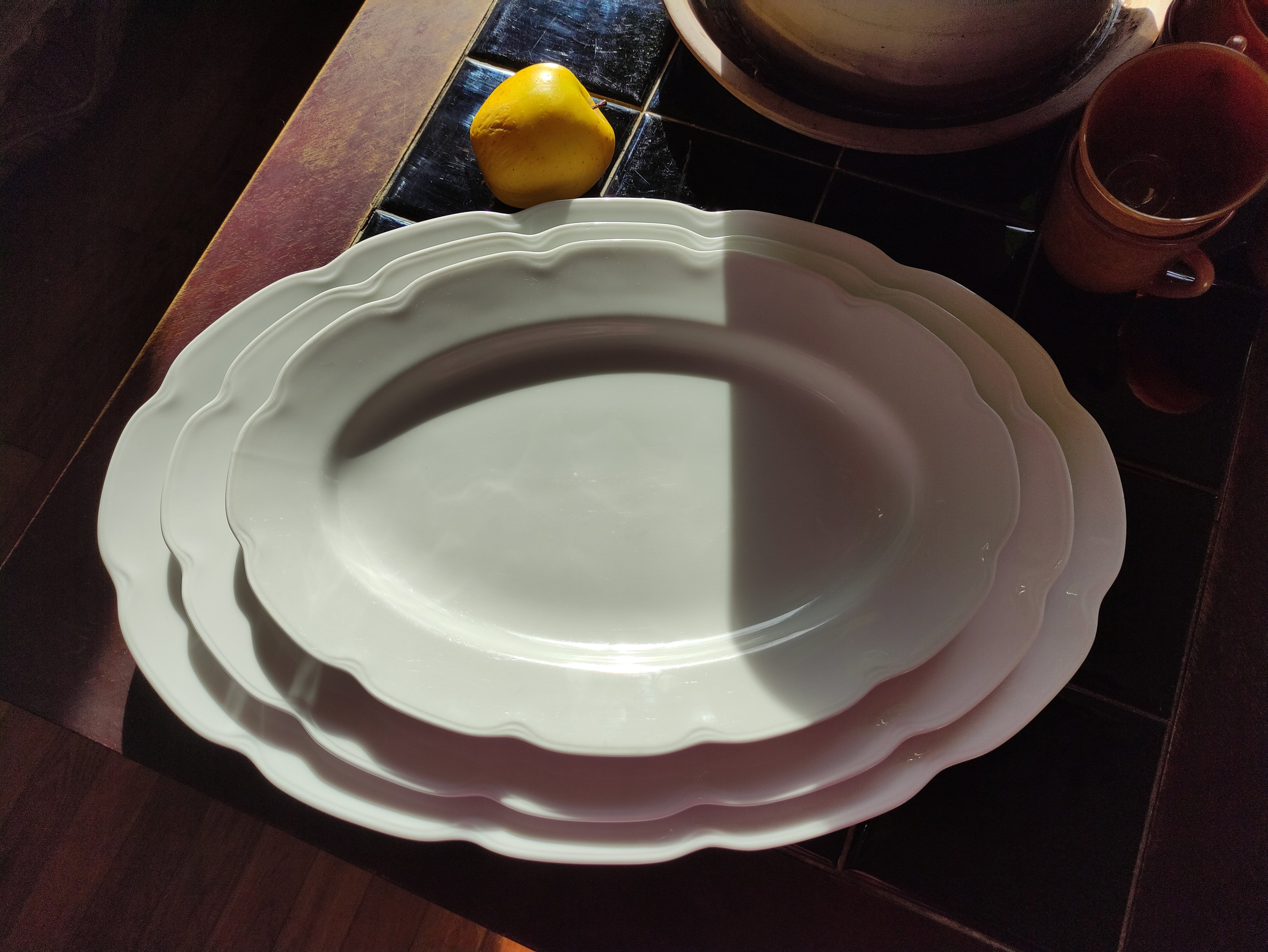 3 serving dishes in Rosenthal white porcelain - Art Deco