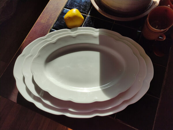 3 plats de service en porcelaine blanche Rosenthal