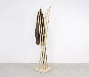Romeo Rega brass coat rack, 1960s