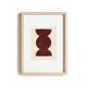 Collection of 4 abstract paintings on brown paper signed Eawy.