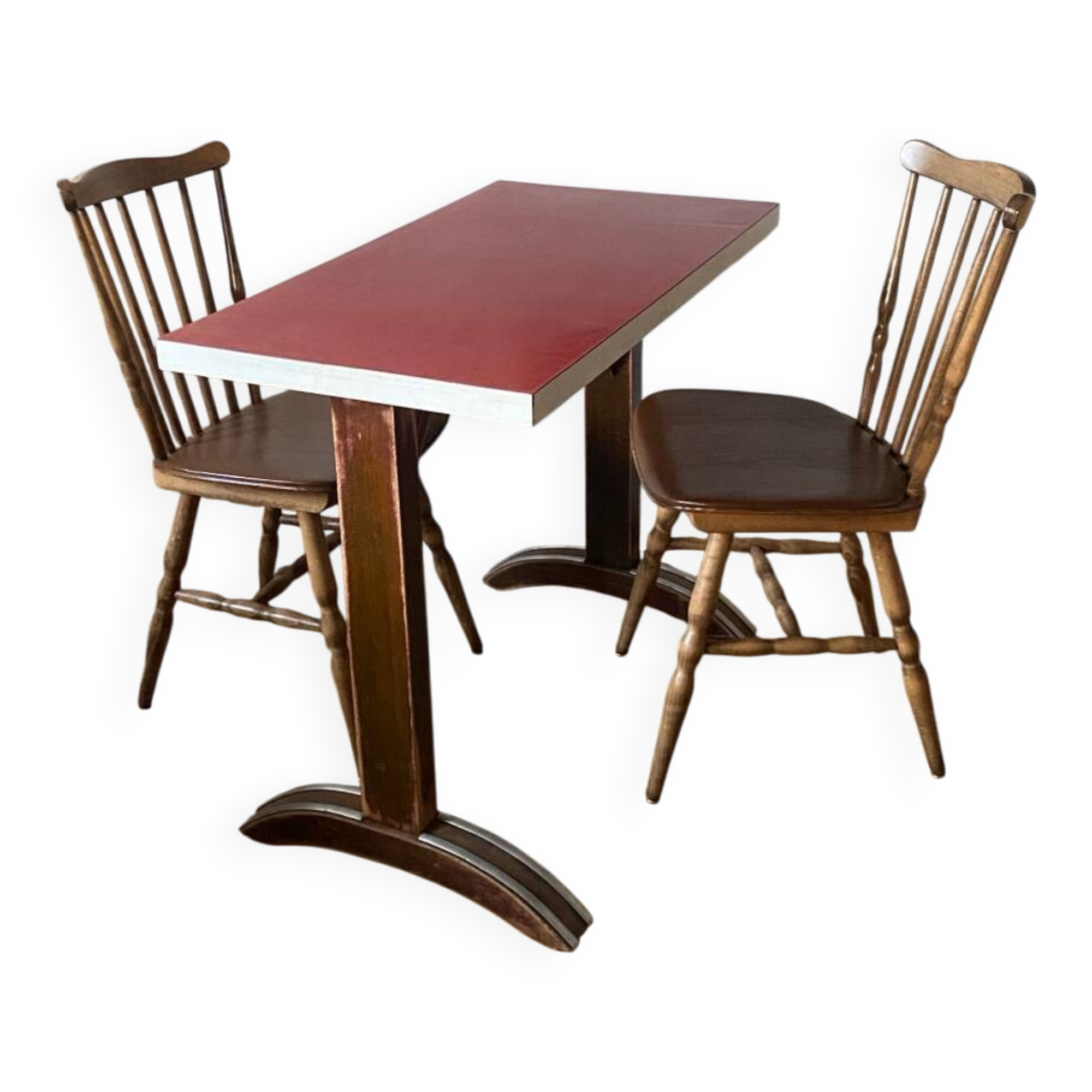Table bistrot Formica et chaises Baumann