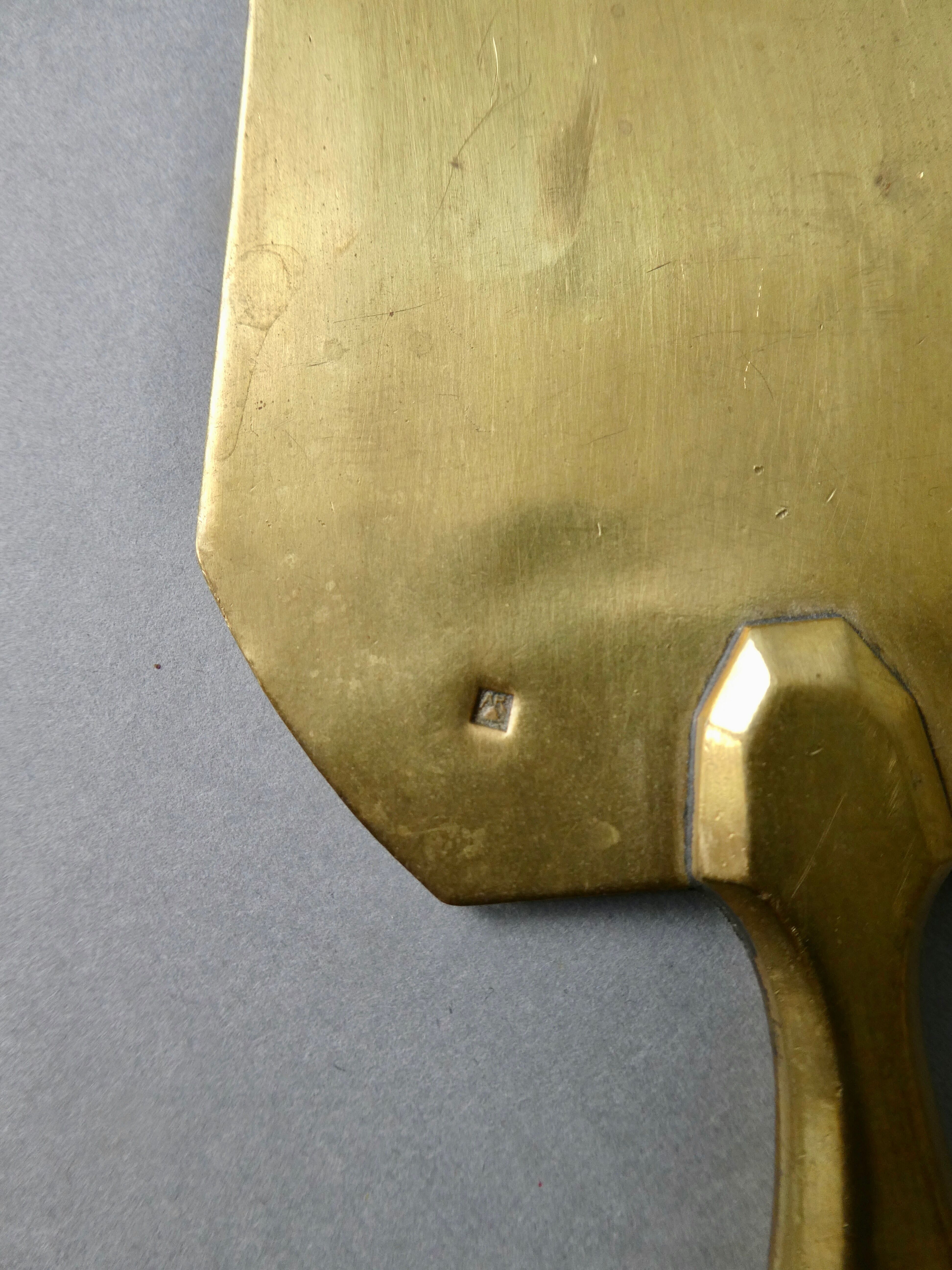 Silver salad cutlery and pie shovel