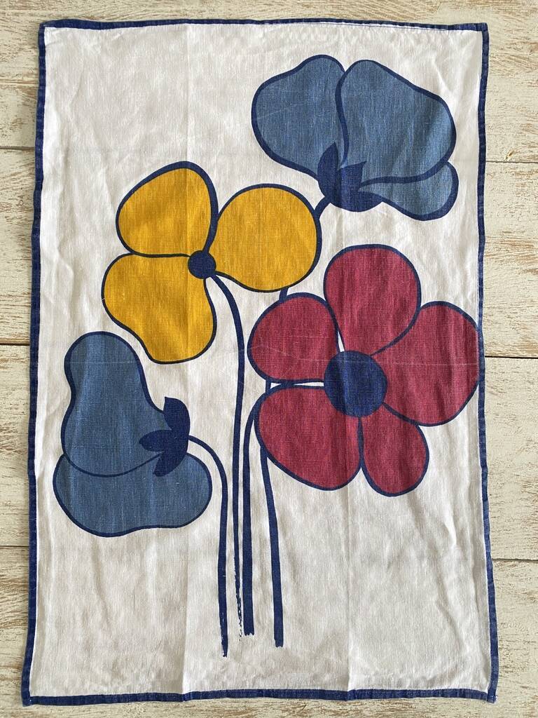 Serviettes géantes imprimés fleurs 70's - Coton - 67x46 cm