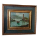 huile GIOVANNI BERTE' ANS 50 PAYSAGE FLUVIAL