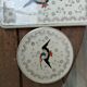 Dessous de plat et 2 dessous de bouteille Longwy modèle Chypre