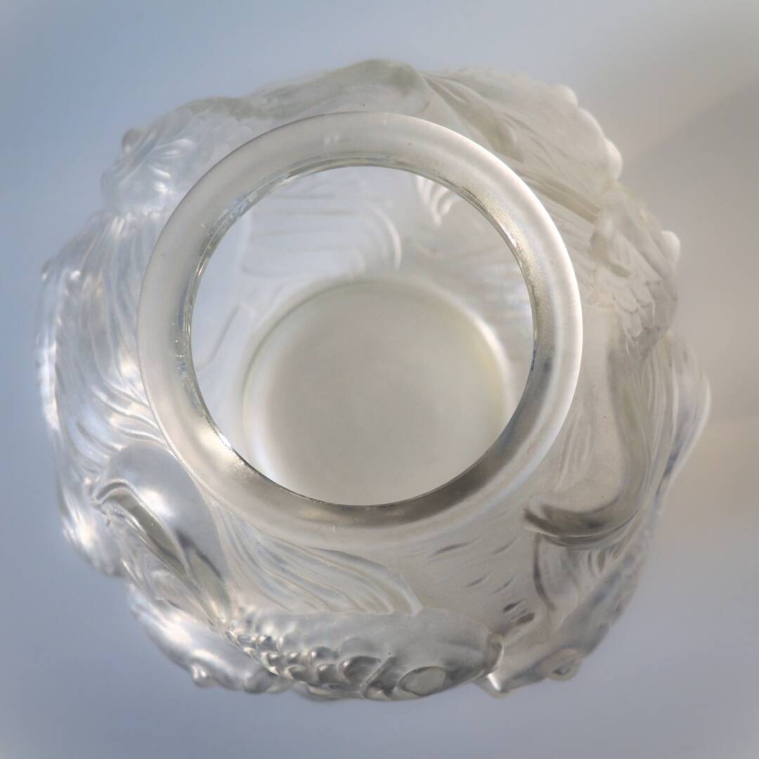Vase en verre de Bohême Art Déco des années 1930 par Josef Ingwald