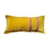 Mustard velvet rectangular cushion