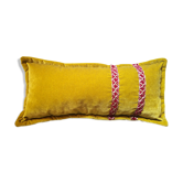 Mustard velvet rectangular cushion