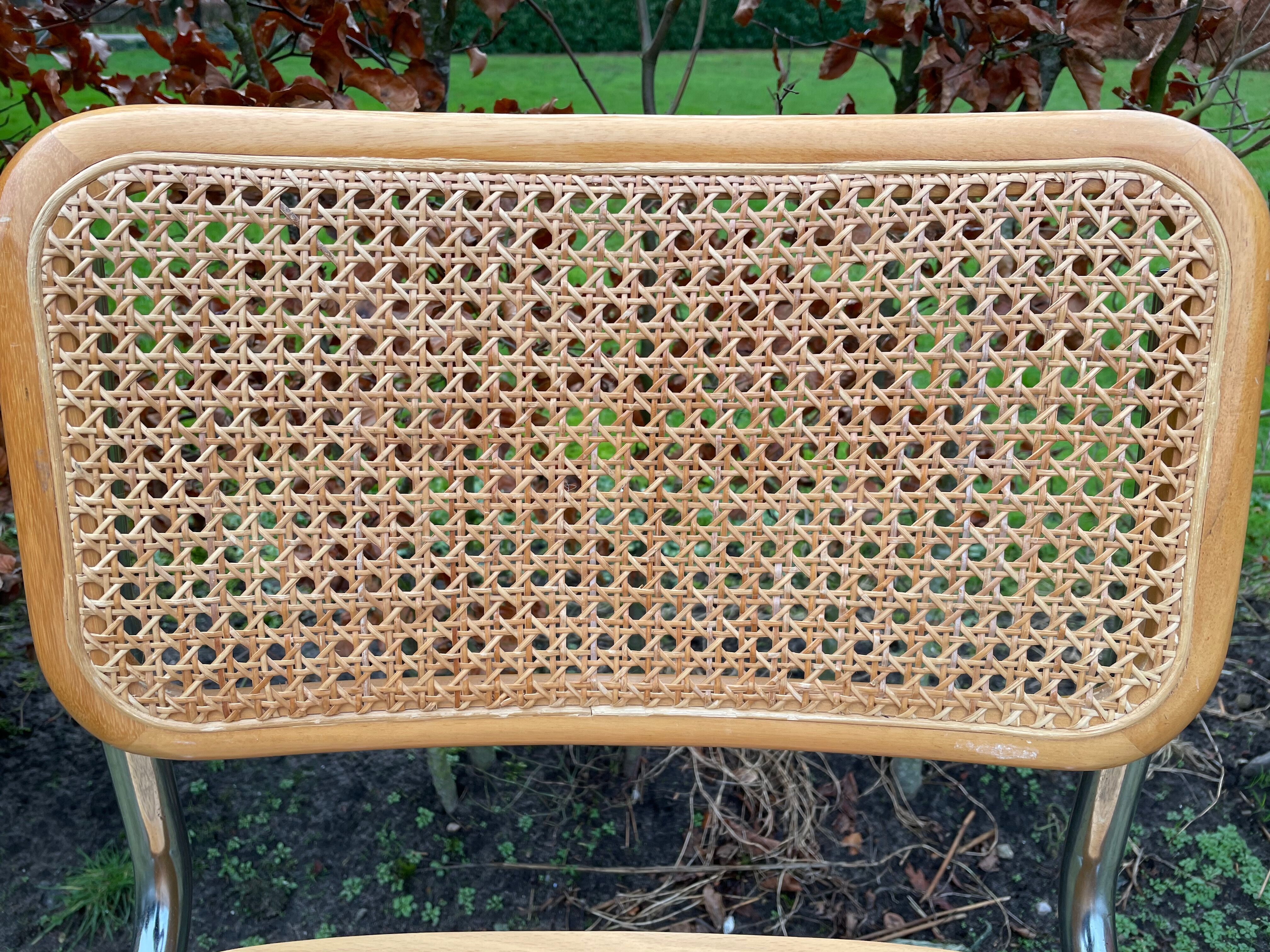 Lot of 4 Chairs Model Cesca designed by Marcel Breuer