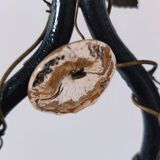 Art deco laiton lamp and murano glass