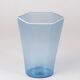 Set of six hexagonal Murano glass glasses handmade by Carlo Scarpa.