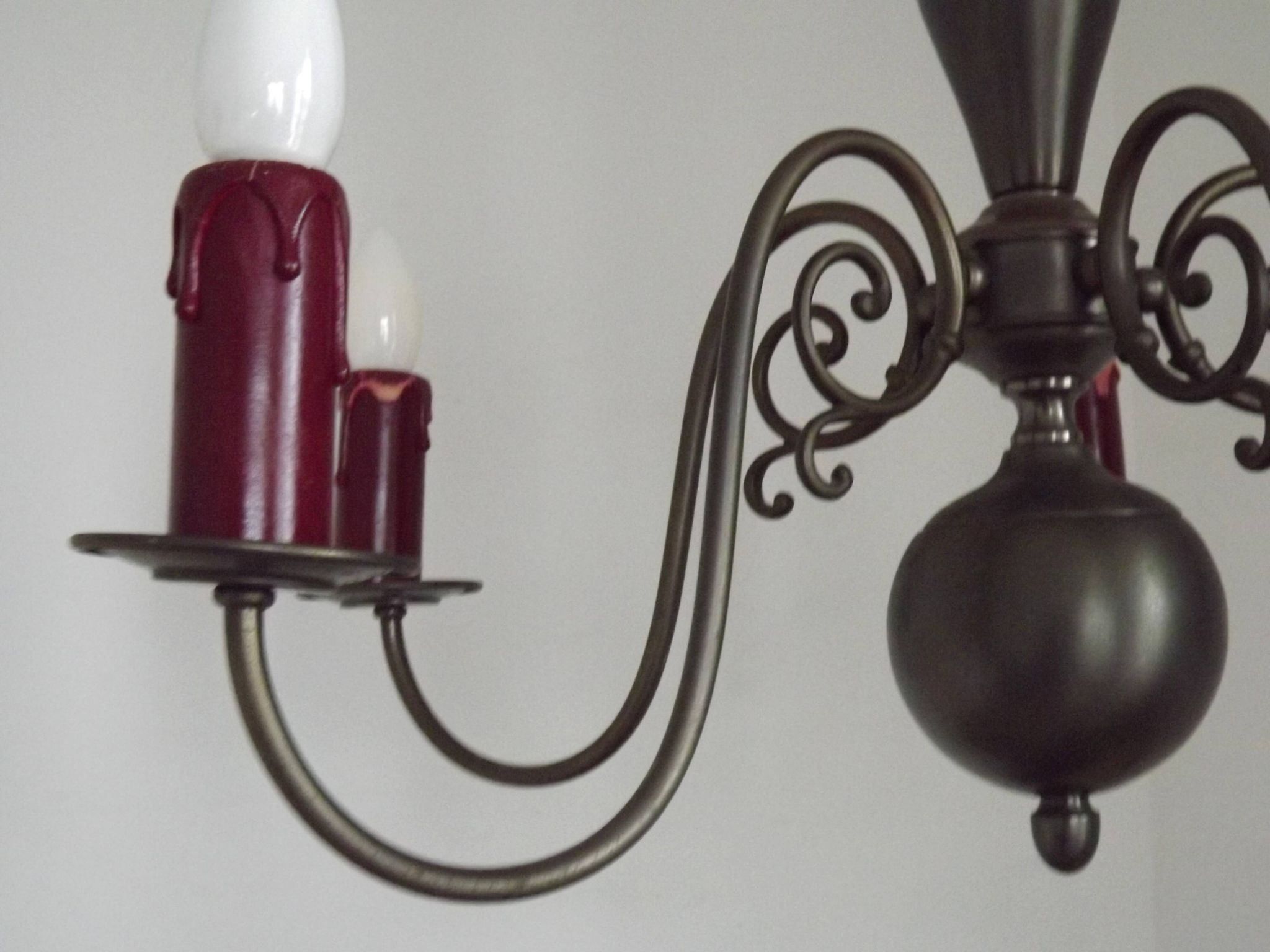 Five-light Flemish chandelier in silver-plated metal 5181
